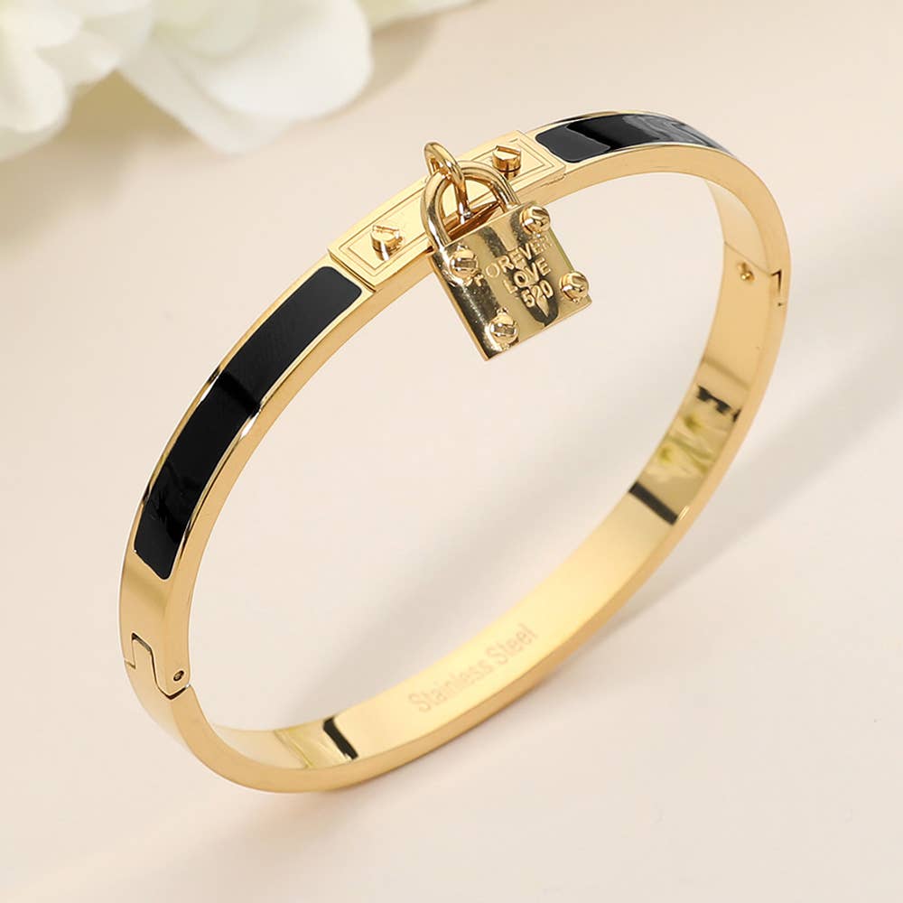 Stainless Steel Lock Bracelet