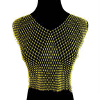Rhinestone Bling Mesh Sleeveless Top
