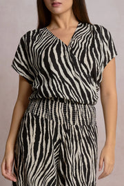 Bailey Zebra Top in Black