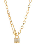 18K Gold Plated Lock Necklace