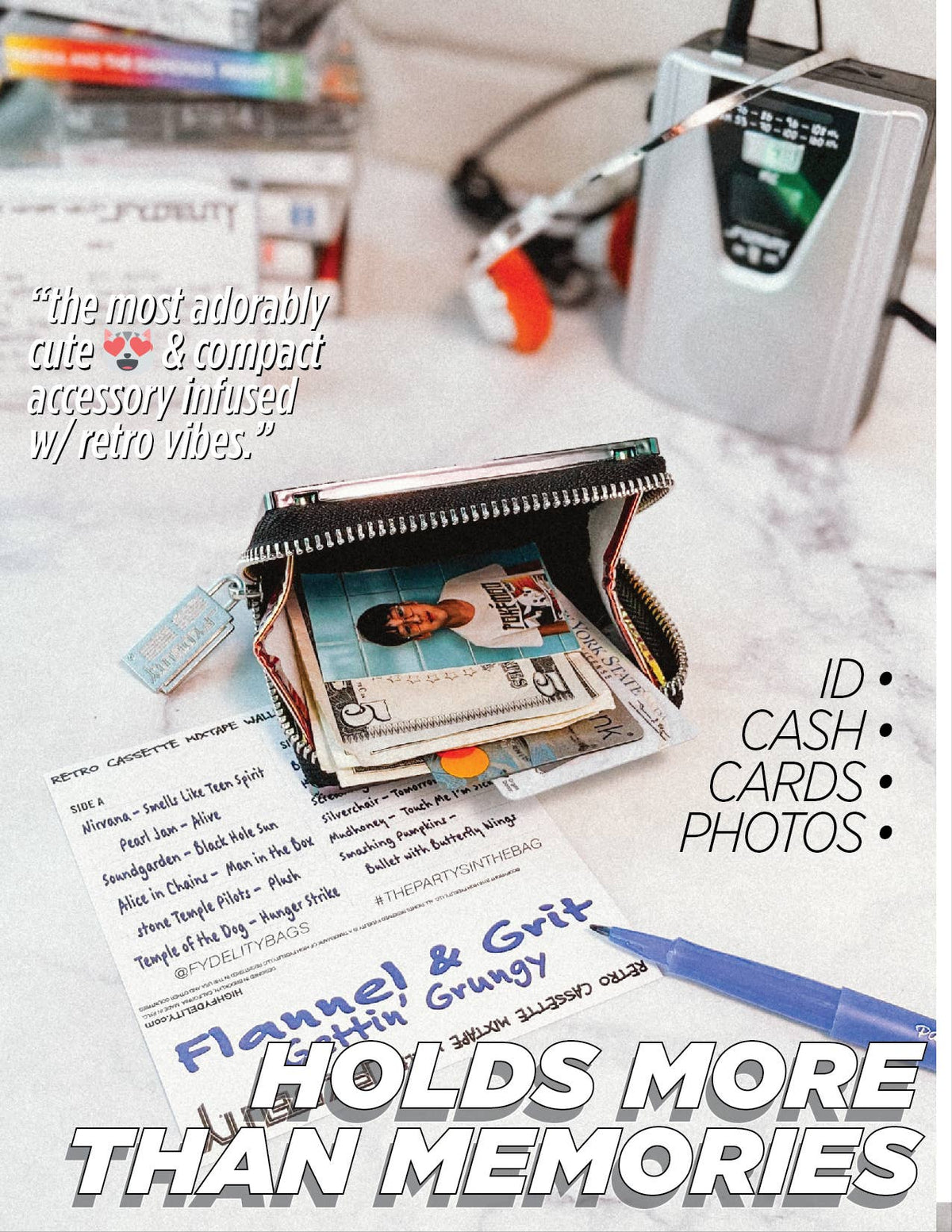 Retro 80s Cassette Tape Wallet