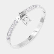 FOREVER LOVE Metal Lock Charm Stainless Steel Bracelet