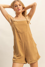 Alli Romper Overall in Camel