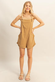 Alli Romper Overall in Camel