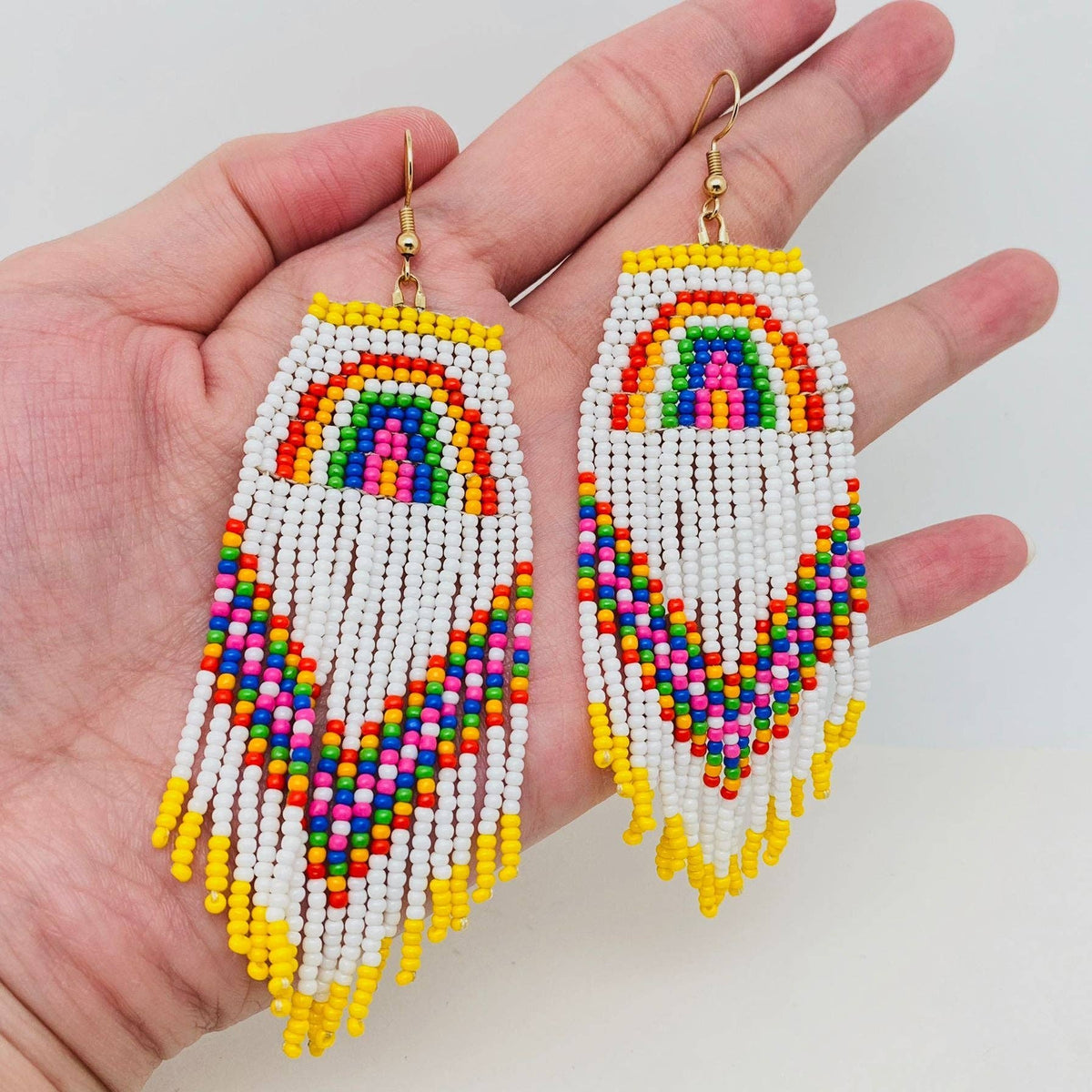 Rainbow beaded Earrings