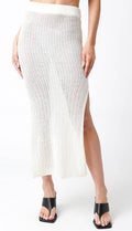 Chelsea Midi Skirt-White