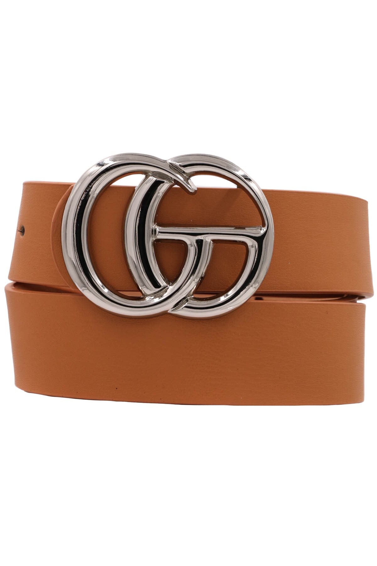 Clay Belt with Shiny Silver Buckle