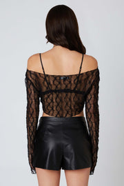 Posh Faux Leather Skort