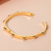Stainless Steel Bubble Hinged Bangle Bracelet