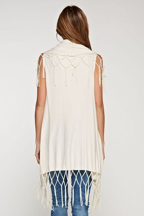 Presley Sweater Vest- Ivory