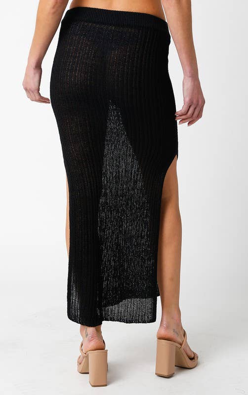 Chelsea Midi Skirt-White