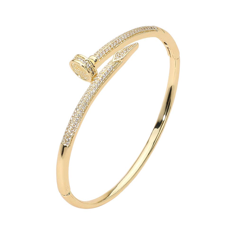CZ Stone Paved Nailhead Bracelet
