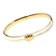 Stainless Steel Enamel Hinged Bangle Bracelet