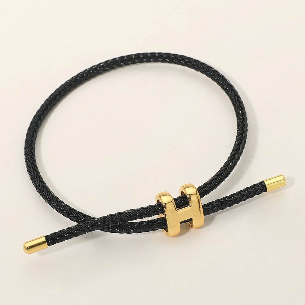H Monogram Charm Bracelet
