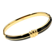 Stainless Steel Enamel Hinged Bangle Bracelet