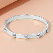 Stainless Steel Bubble Hinged Bangle Bracelet