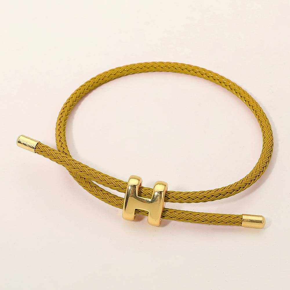 H Monogram Charm Bracelet