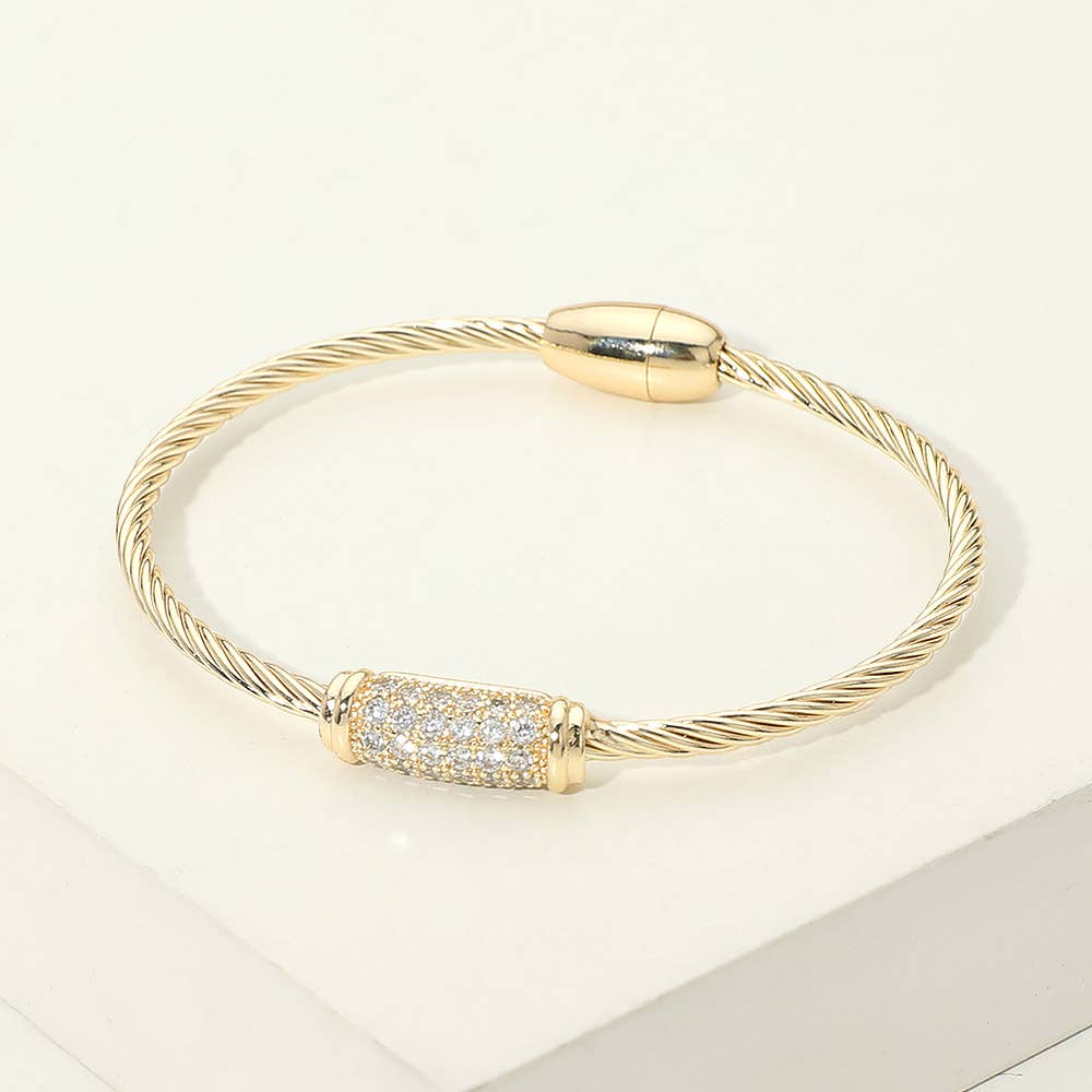 14K Gold Plated CZ Bracelet