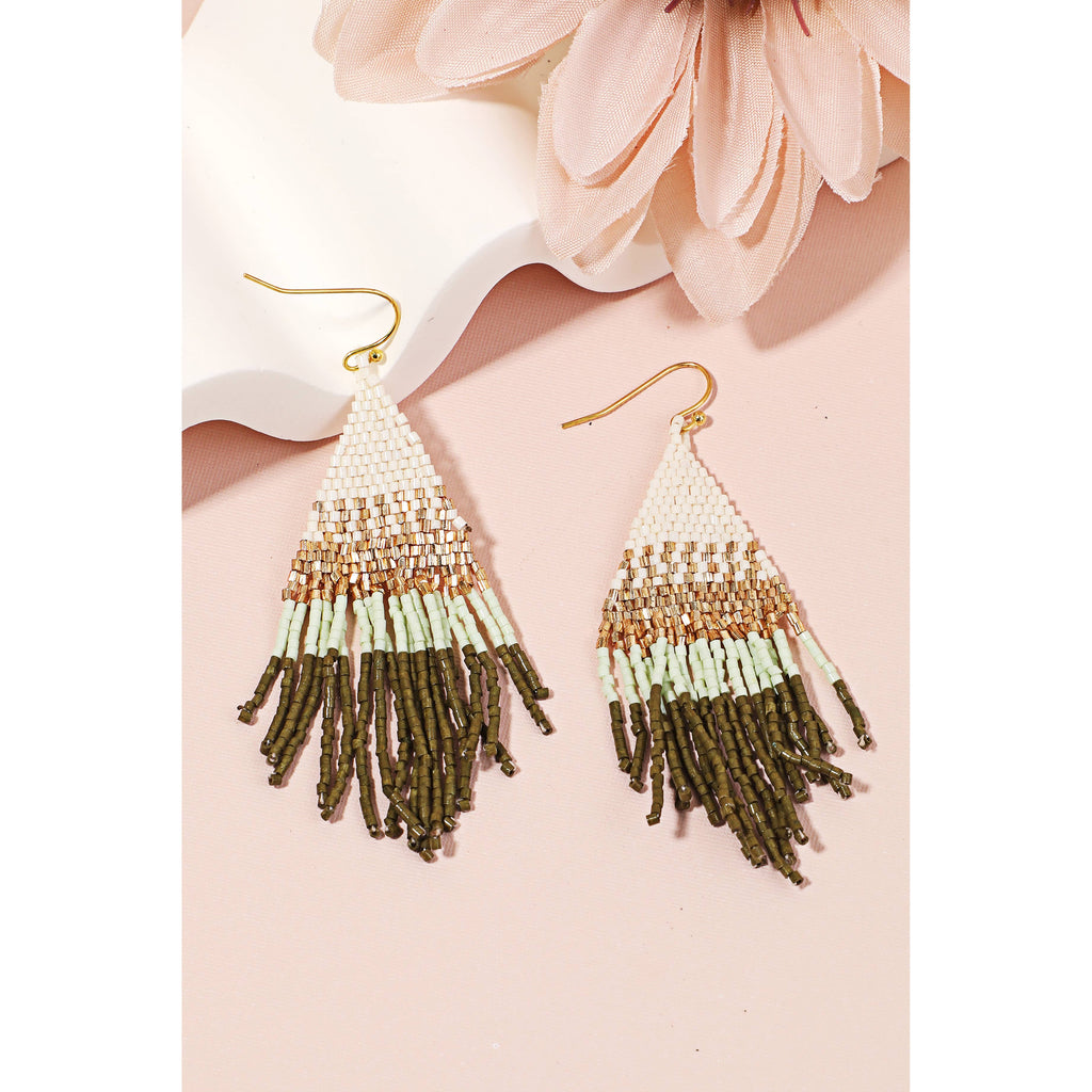 Seena Triangle Fringe Earrings