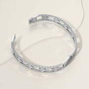 Stainless Steel Quatrefoil Pointed Hinged Bangle Bracelet