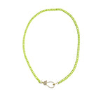 Candy Curb Necklace in Lime Green