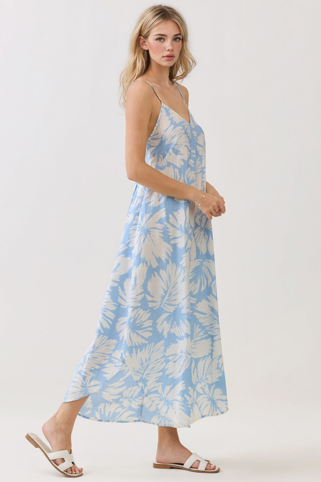 Chelsea Palm Jumpsuit-Blue