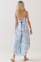 Chelsea Palm Jumpsuit-Blue