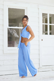 Lotus Top in Azure