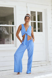 Lotus Top in Azure