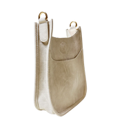 Hailey Cream Messenger Bag with Gold Hardware