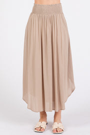 Janie Flowy Skirt in Khaki