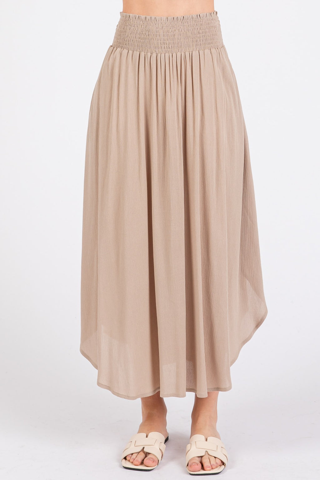Janie Flowy Skirt in Khaki