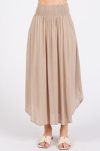 Janie Flowy Skirt in Khaki