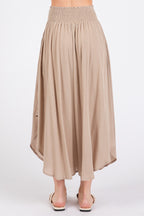 Janie Flowy Skirt in Khaki