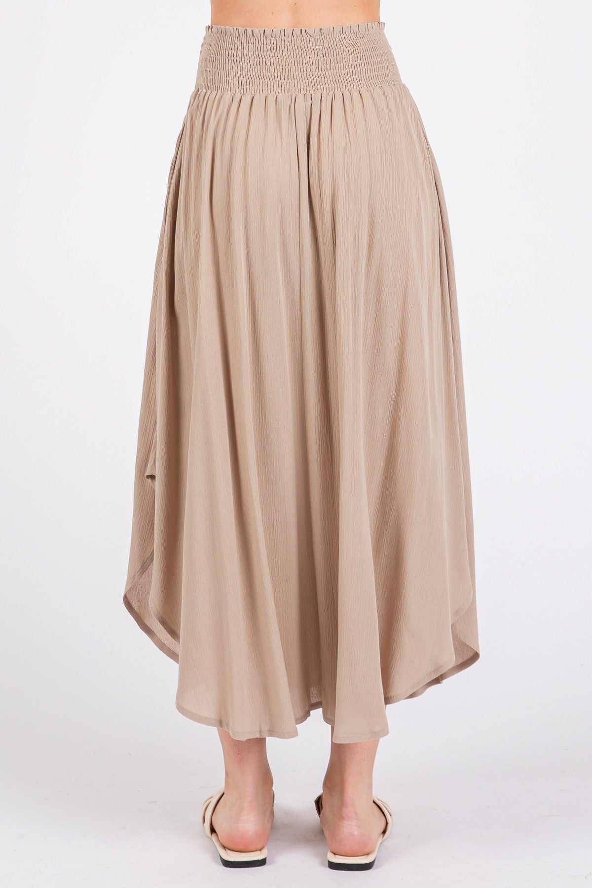 Janie Flowy Skirt in Khaki