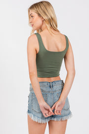 Marley Jersey Tank in Olive