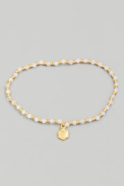 Dainty Bead Charm Bracelet