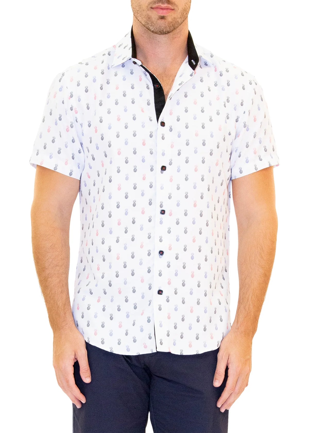 White Pineapple Short Sleeve Shirt - 192020