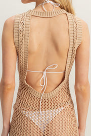 Delano Sweater Cover-Up in Beige