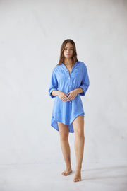 Millie Shirt Dress in Azure 49052