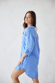 Millie Shirt Dress in Azure 49052
