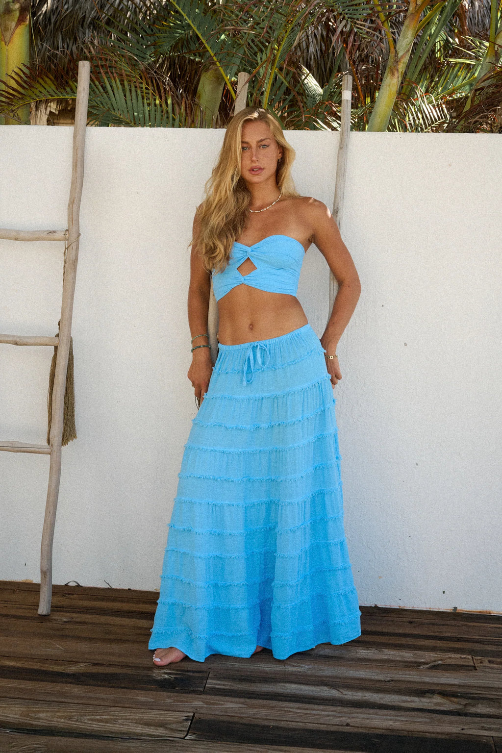 Brielle Skirt in Aqua 47022