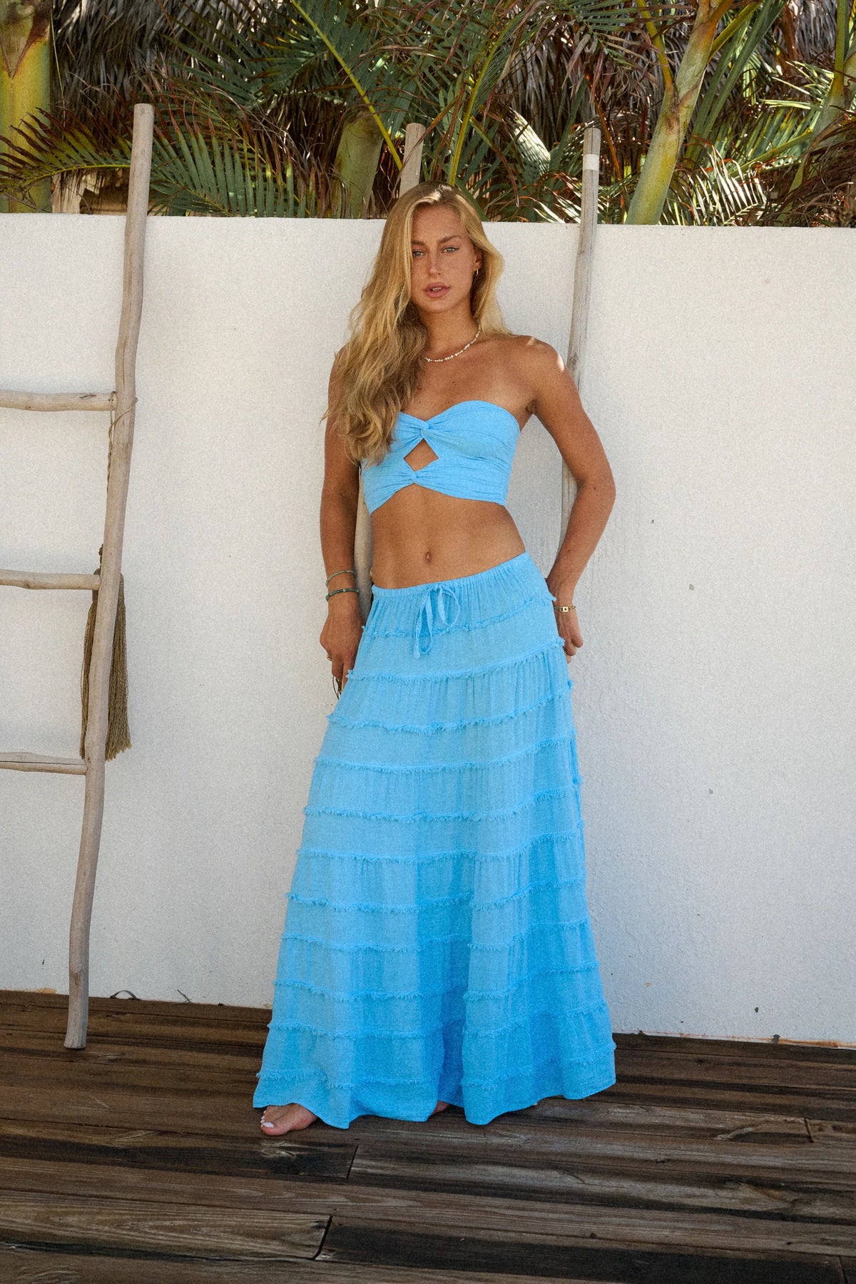 Brielle Skirt in Aqua 47022