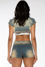 Tia Denim Mini Skort