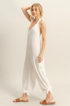 Jolie Gauze Jumpsuit in Ivory