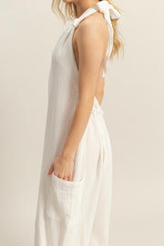 Jolie Gauze Jumpsuit in Ivory