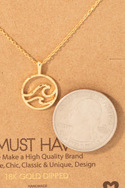 Double Wave Gold Dipped Necklace