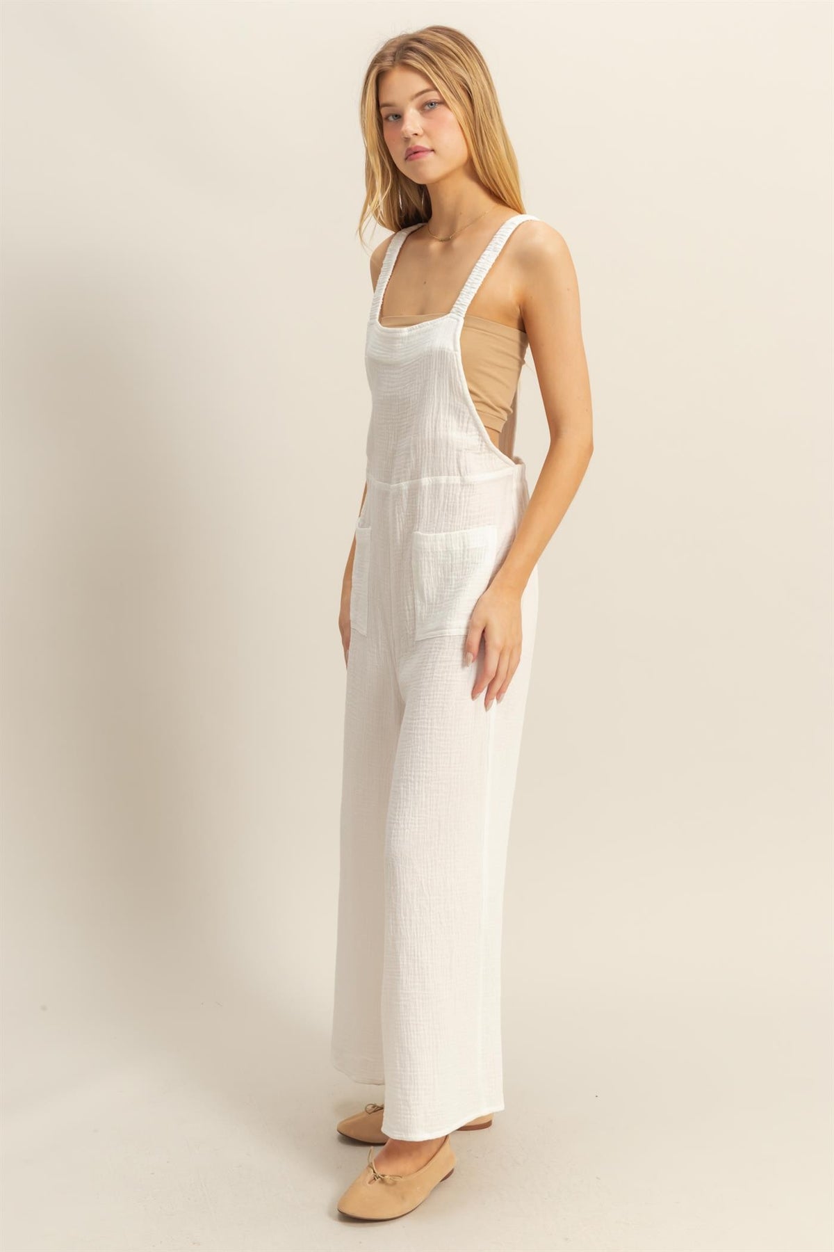 Capri Jumpsuit in White