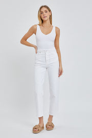Yeni Cropped Tank in White