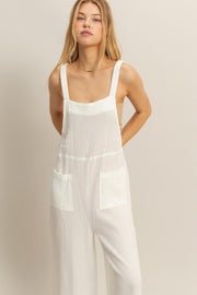 Capri Jumpsuit in White